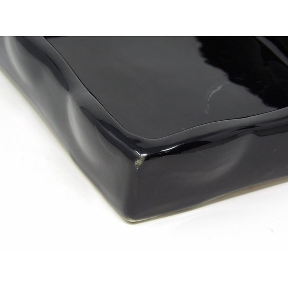 Vintage Camark Pottery Black Pair of Ducks Flower Frog with Matching Black Pond - Picture 5 of 9